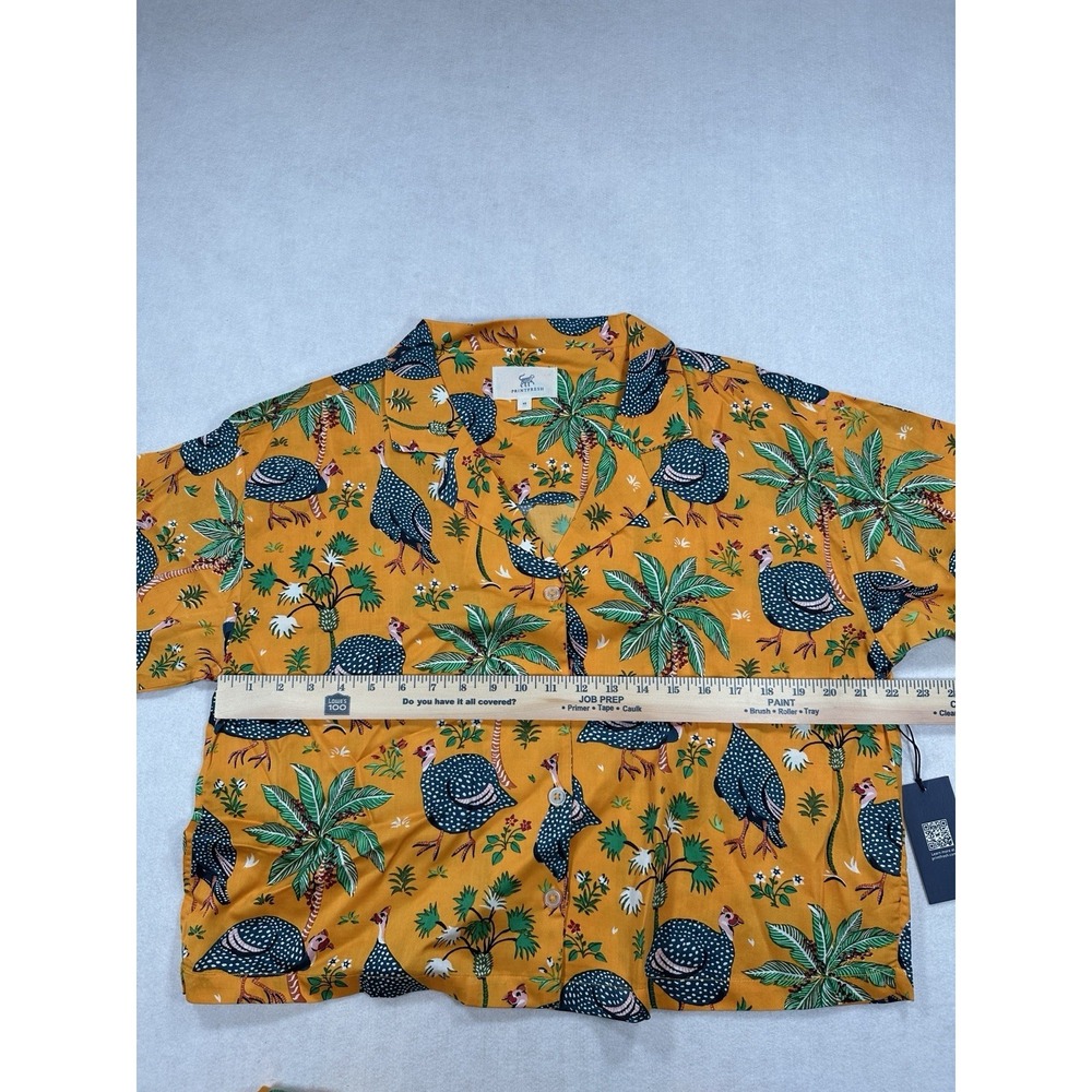 Printfresh Pajama Set Size XS Guinea Hen Pajama Top & Crop Pants NWT - Picture 5 of 16